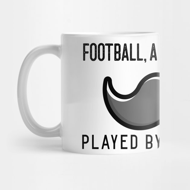 Funny Football And Moustache Design by Big Jack Tees